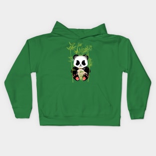 Panda eat ramen Kids Hoodie